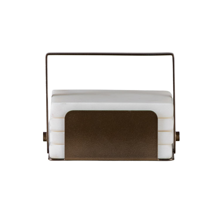 Westland White Banswara Marble Coasters