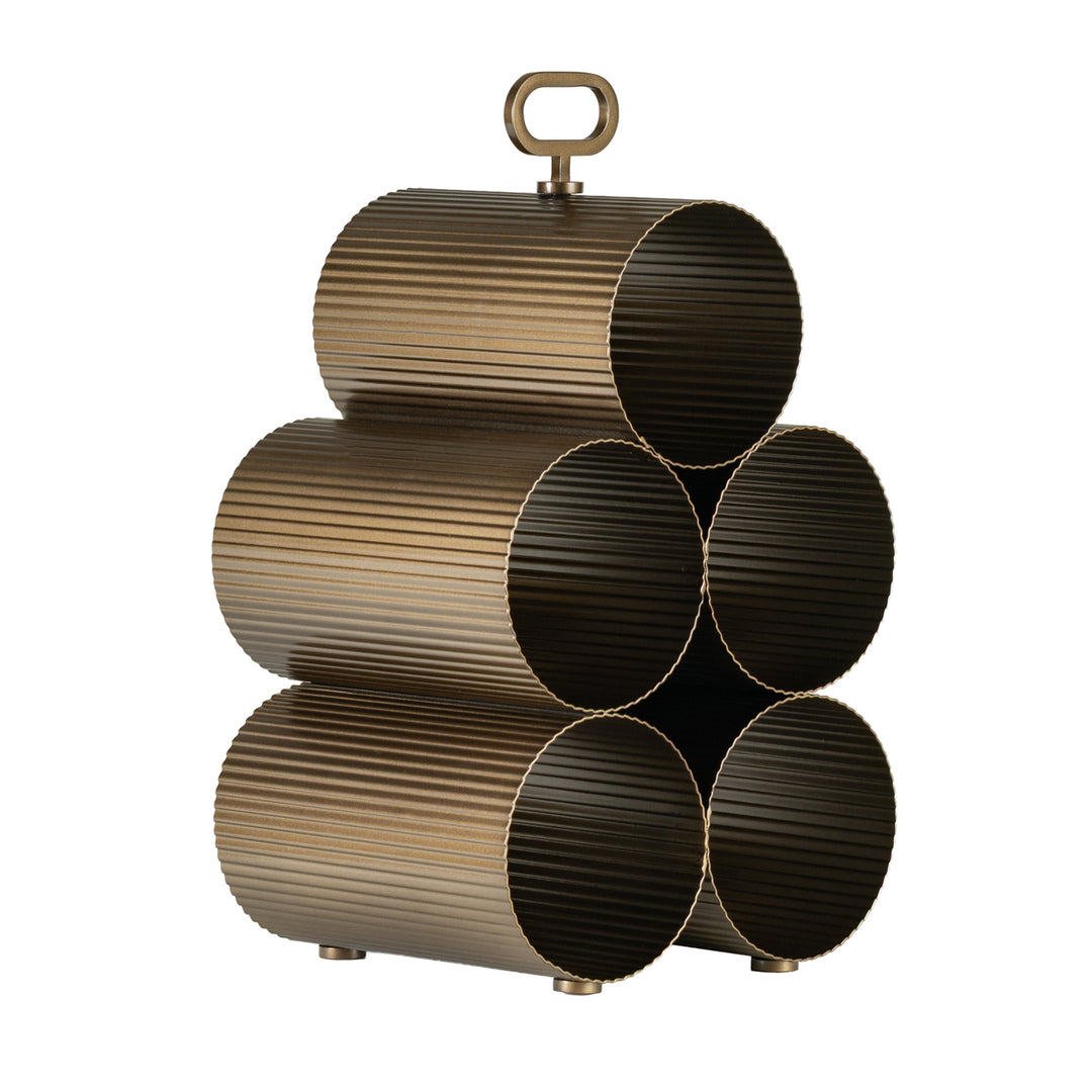 Belvedere Smoked Gold 5 Bottle Wine Rack