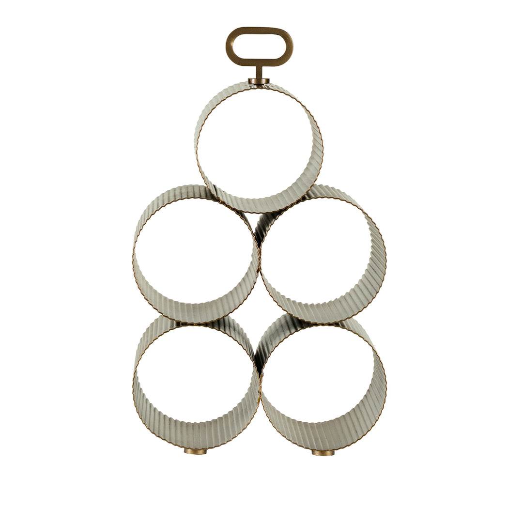 Belvedere Smoked Gold 5 Bottle Wine Rack