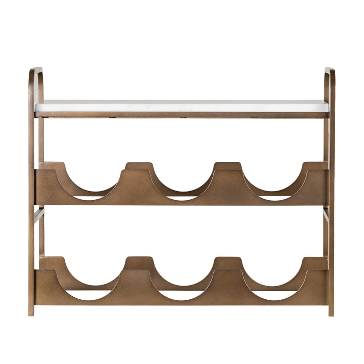 Westland Marble Top 6 Bottle Wine Rack