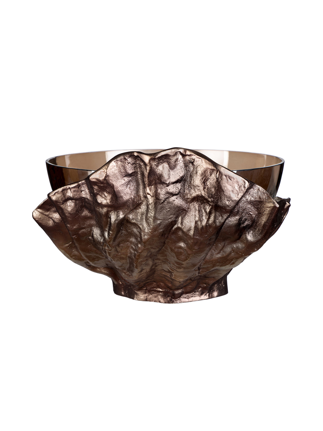 Lowe Sculptural Aluminium & Glass Bowl