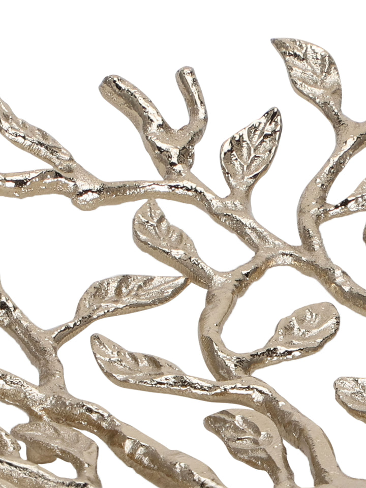 Floret Champagne Gold Brass Platter