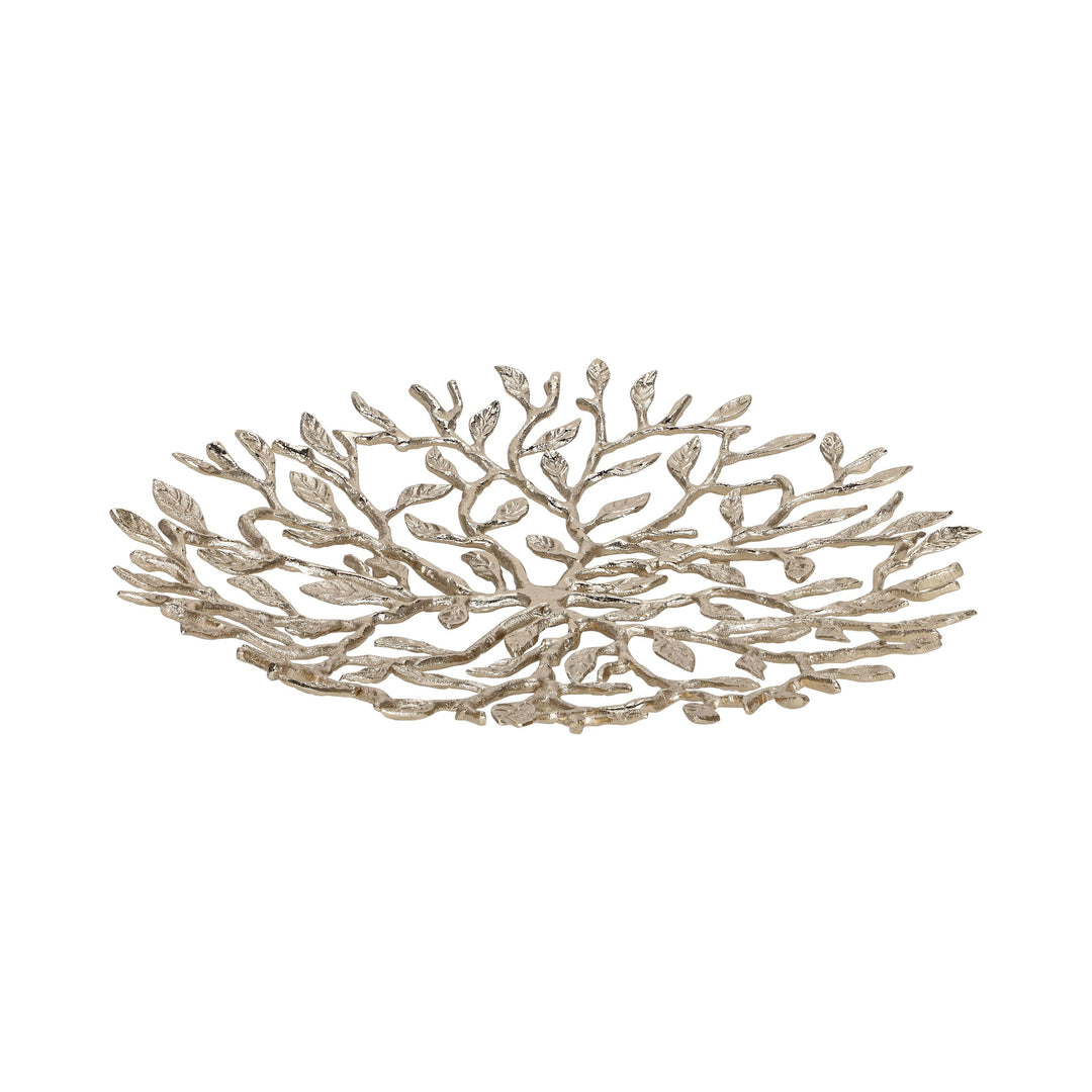Floret Champagne Gold Brass Platter