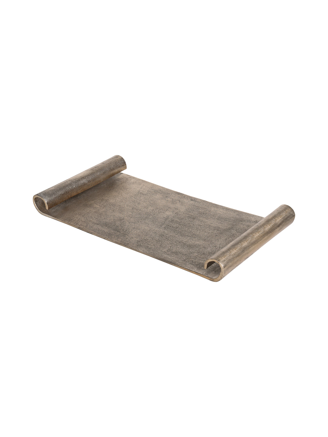Hillcrest Scroll Antique Gold Aluminium Tray
