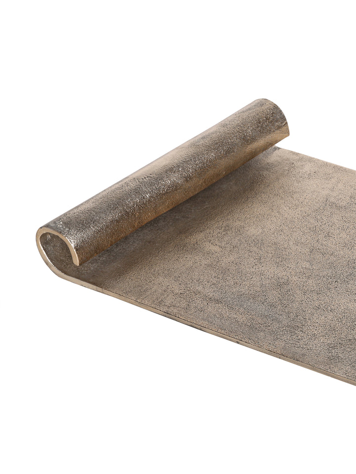 Hillcrest Scroll Antique Gold Aluminium Tray