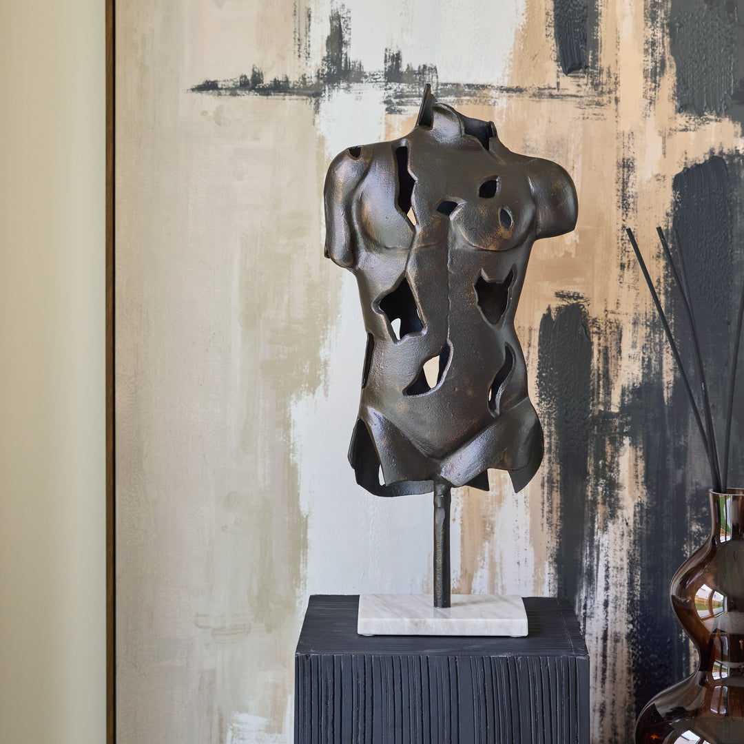 Stanton Torso Antique Black Aluminium Sculpture