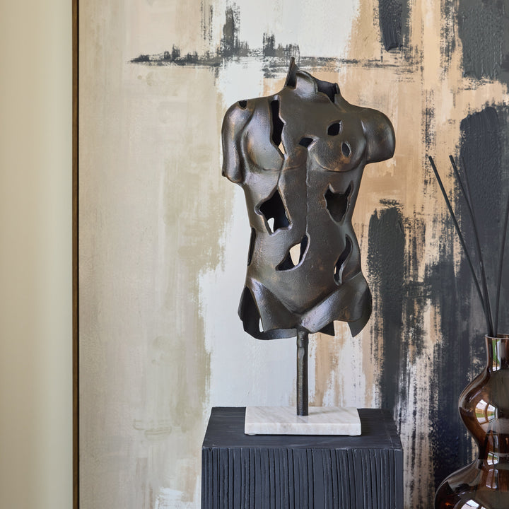 Stanton Torso Antique Black Aluminium Sculpture