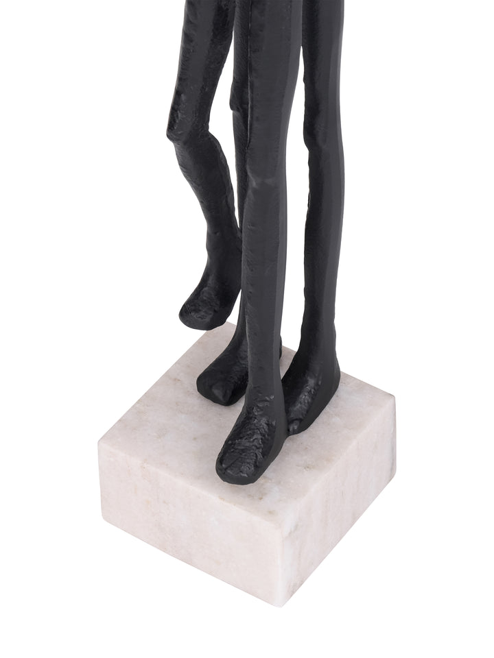 Embrace Couple Black Aluminium Sculpture