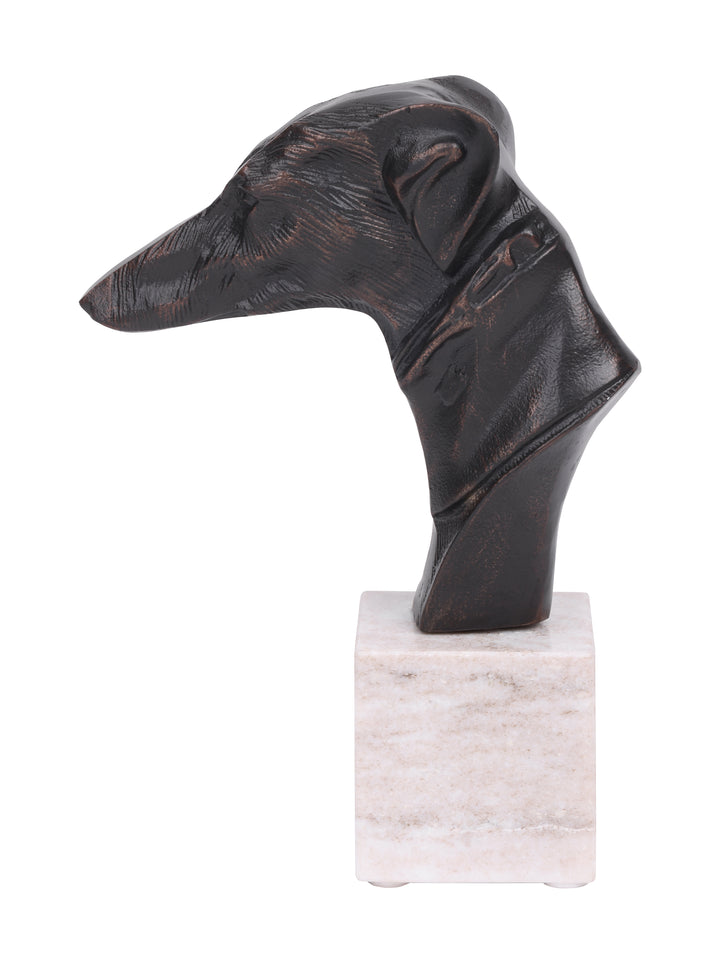 Caspian Antique Aluminium Greyhound Sculpture
