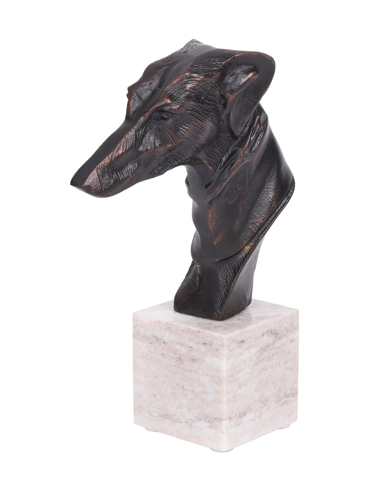 Caspian Antique Aluminium Greyhound Sculpture