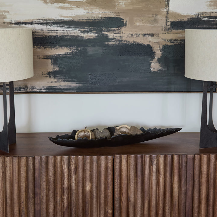 Maris Antique Black Aluminium Long Dish
