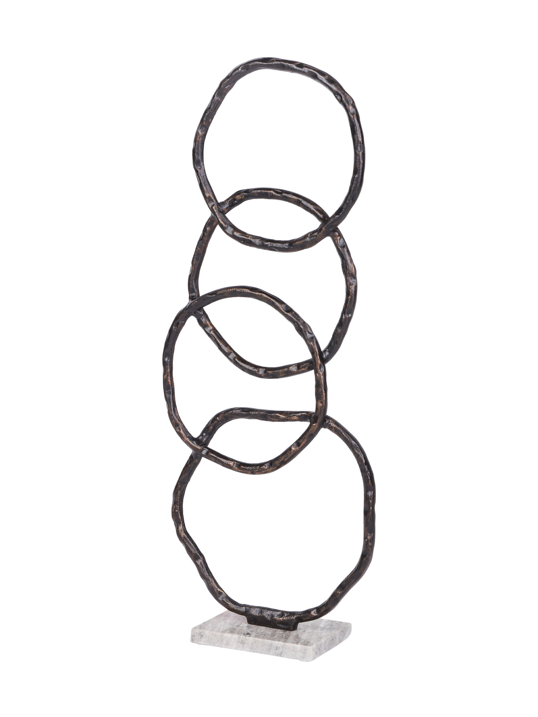 Evren Abstract Ring Antique Black Aluminium Sculpture