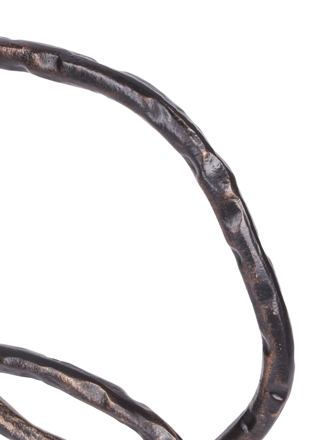 Evren Abstract Ring Antique Black Aluminium Sculpture