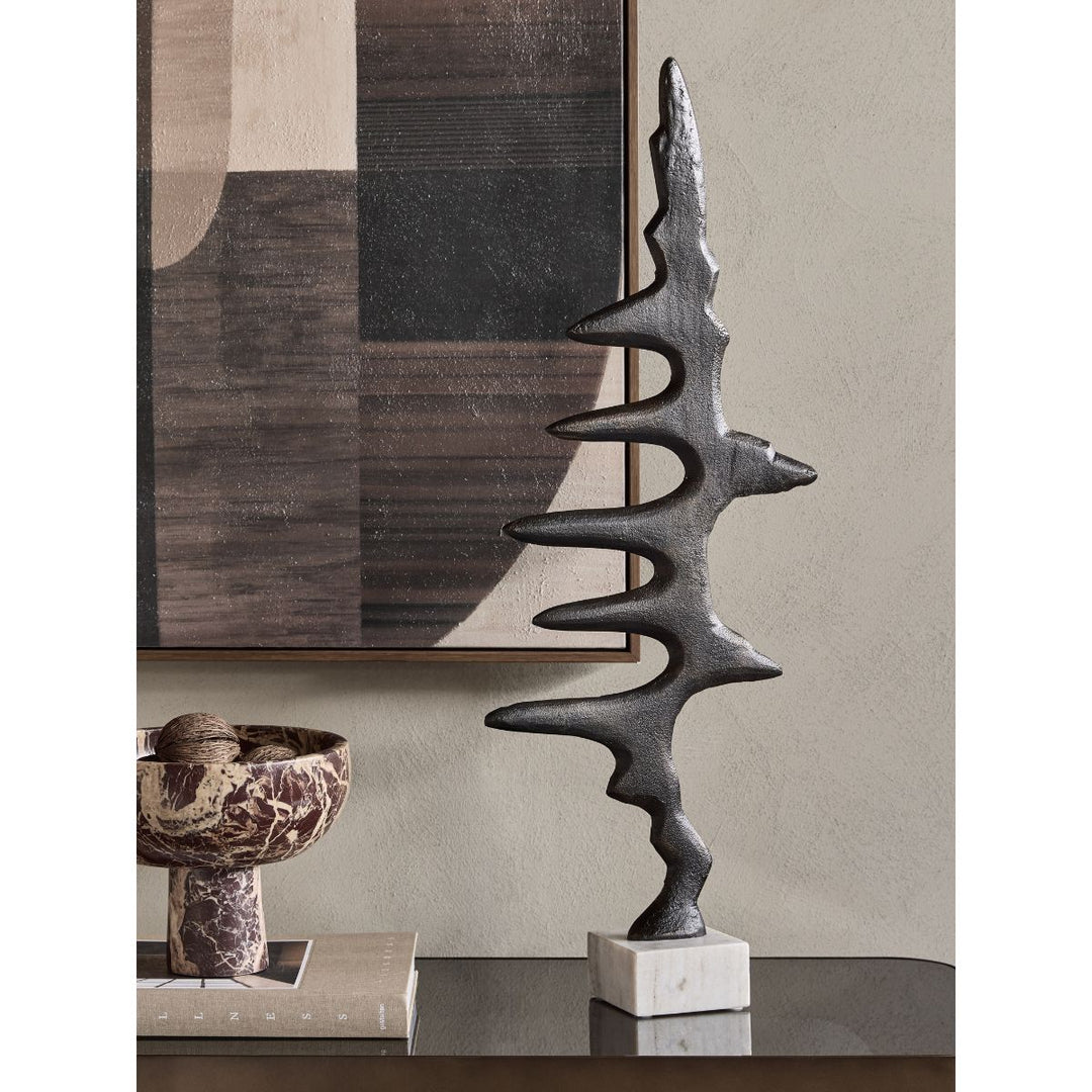 Pulse Antique Black Aluminium Sculpture
