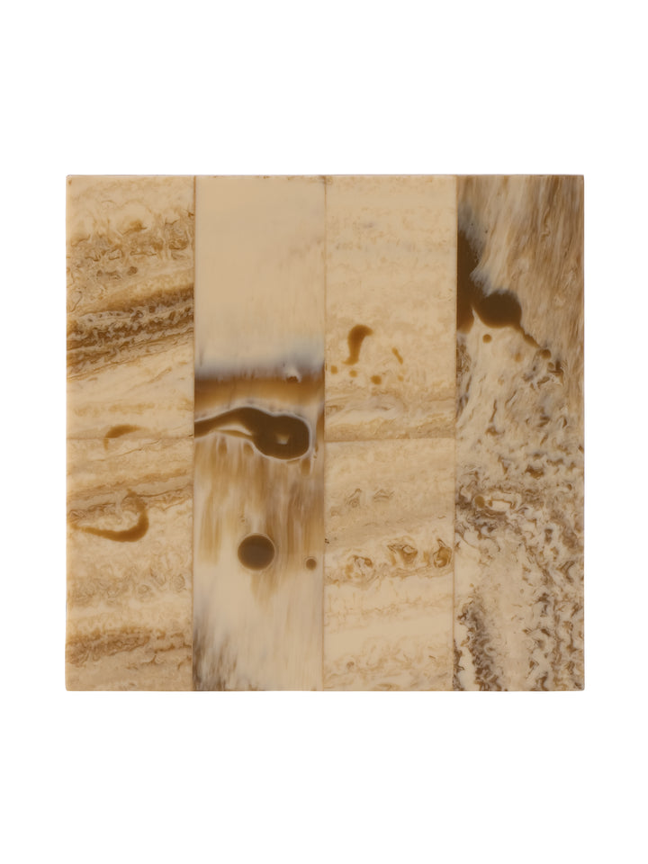 Arden Set of 4 Burlwood Resin Coaster