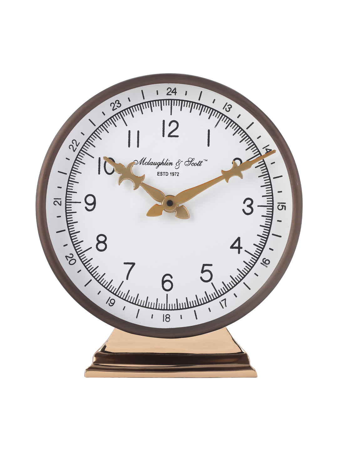 Belmont Aged Bronze & Gold Mantel Clock
