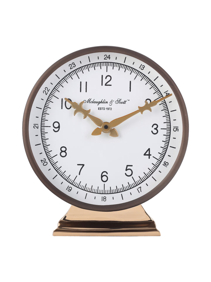 Belmont Aged Bronze & Gold Mantel Clock
