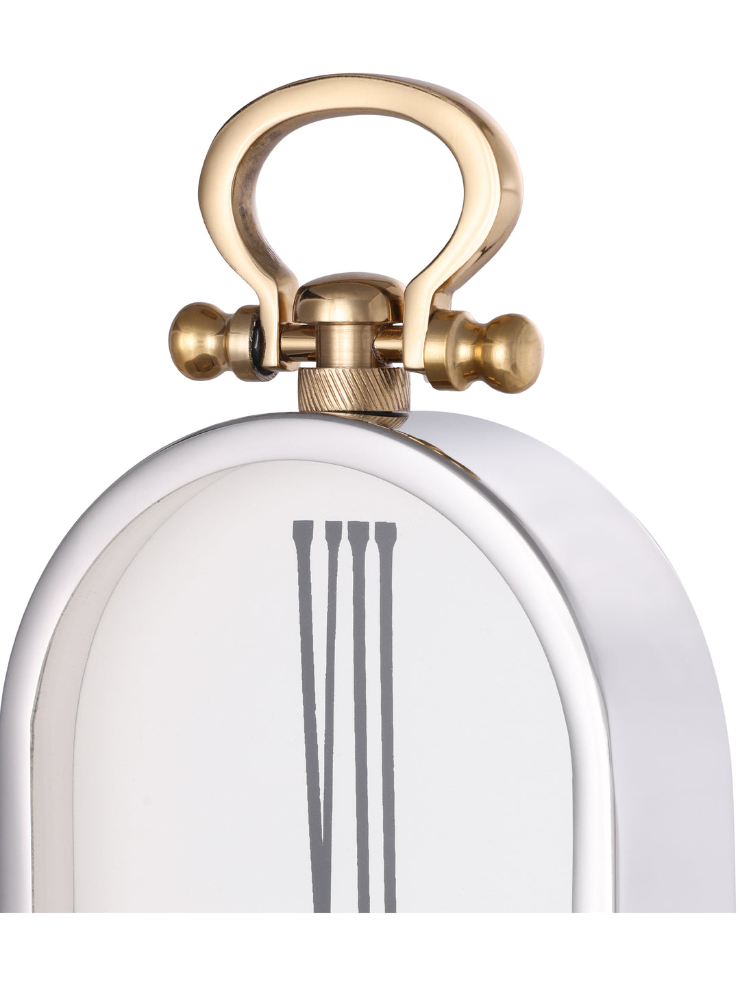 Westbury Tall Oval Nickel Clock