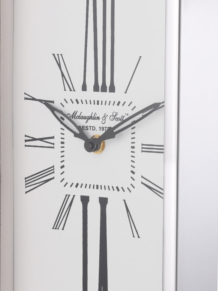 Westbury Tall Oval Nickel Clock