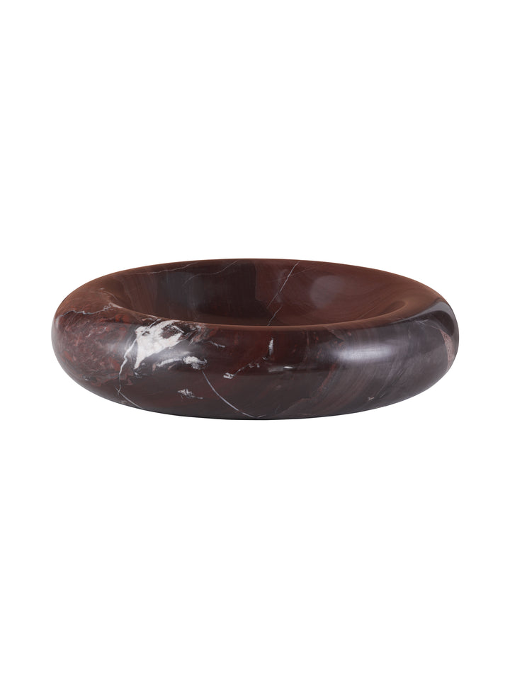Cassia Red Jasper Marble Sculptural Bowl