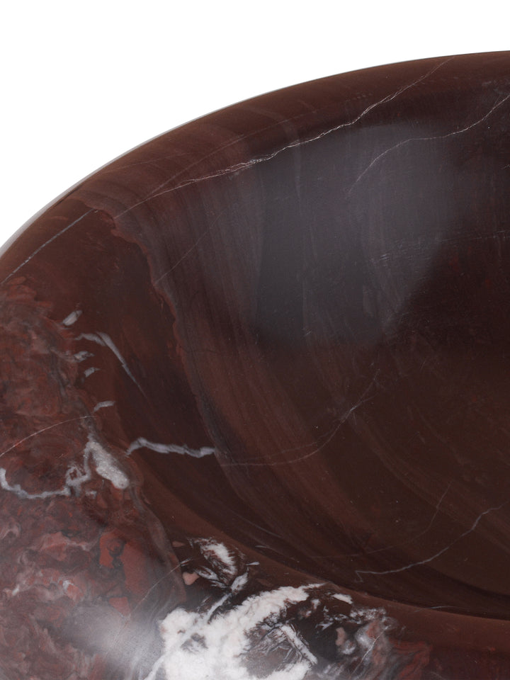 Cassia Red Jasper Marble Sculptural Bowl