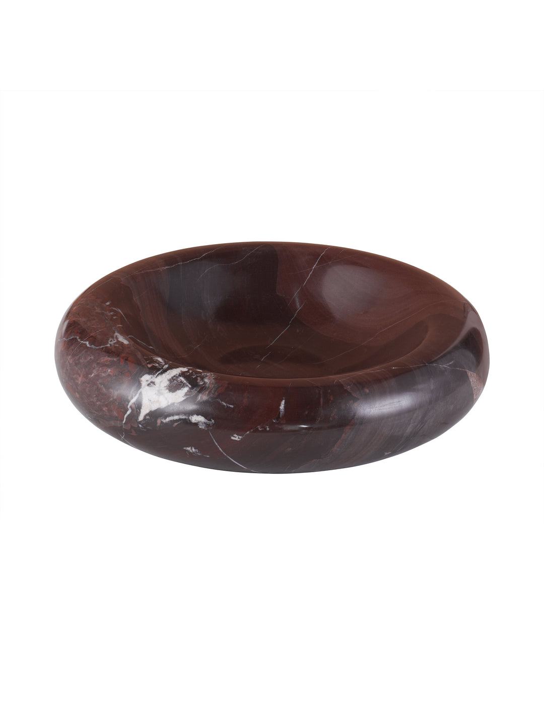 Cassia Red Jasper Marble Sculptural Bowl