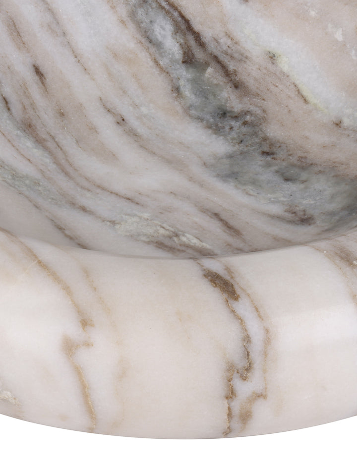 Orla Beige Marble Sculptural Bowl