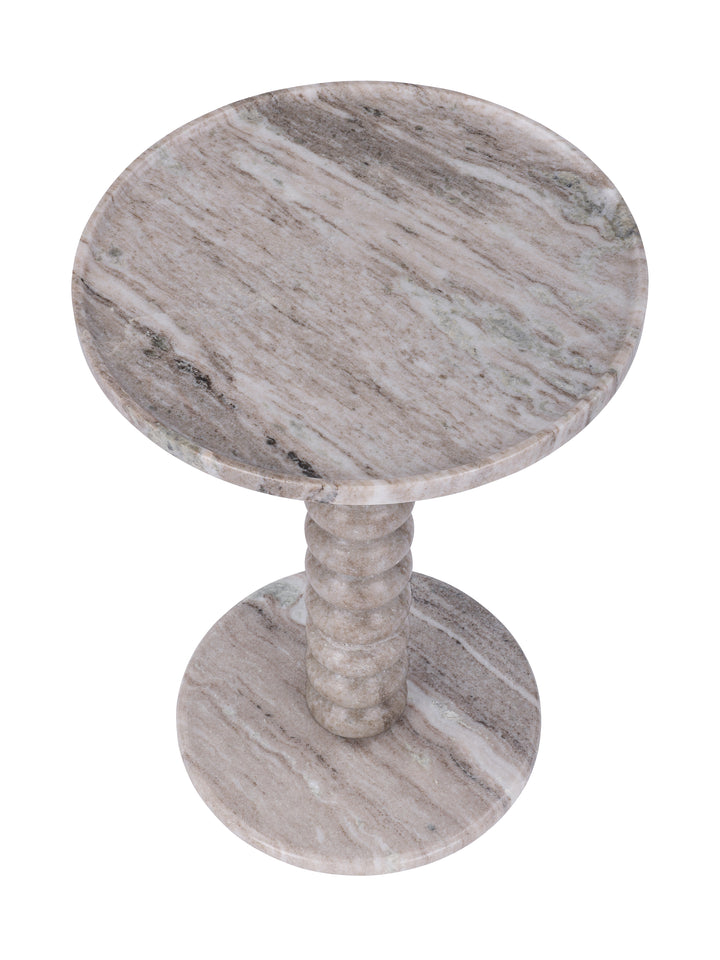 Totem Beige Marble Side Table