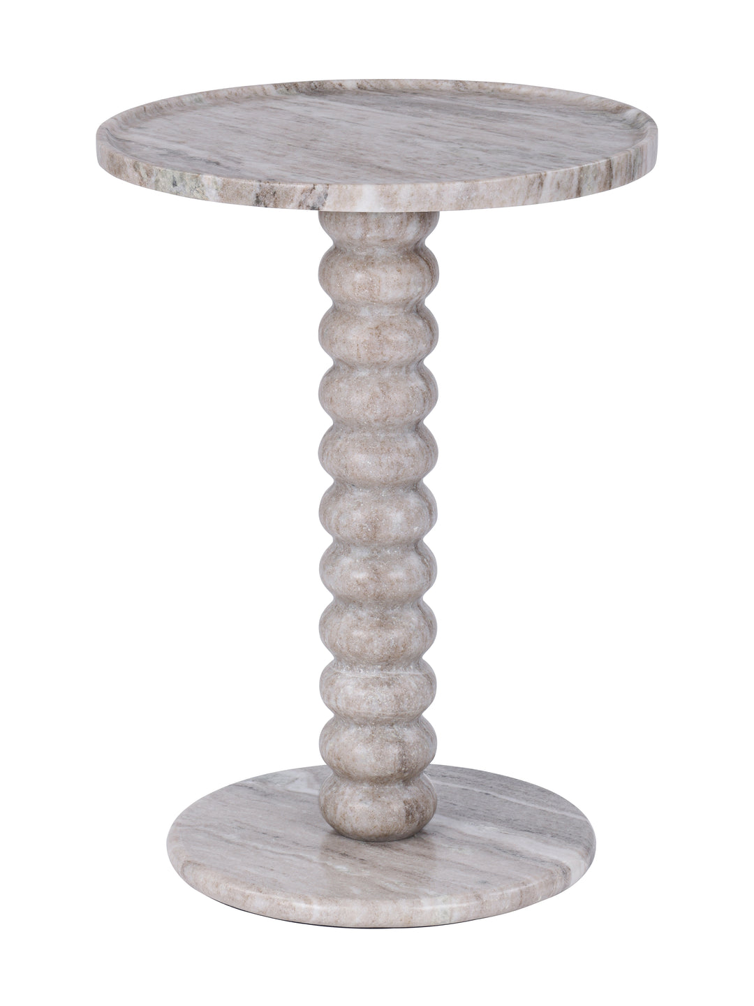 Totem Beige Marble Side Table