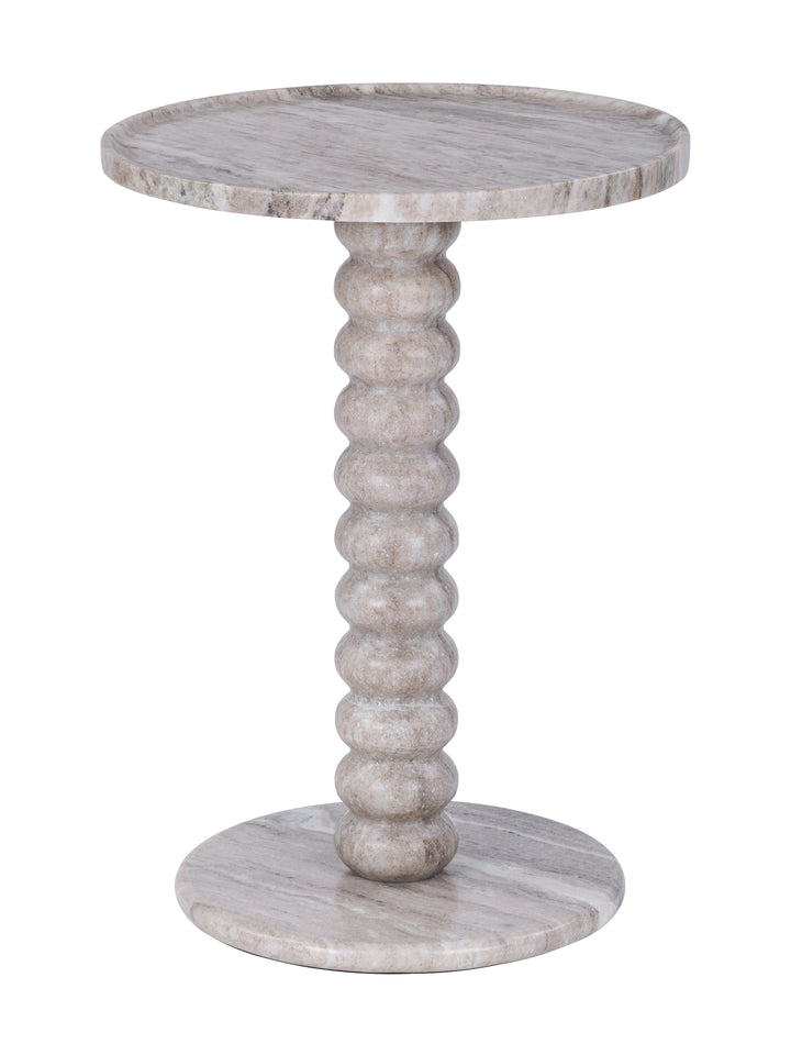 Totem Beige Marble Side Table