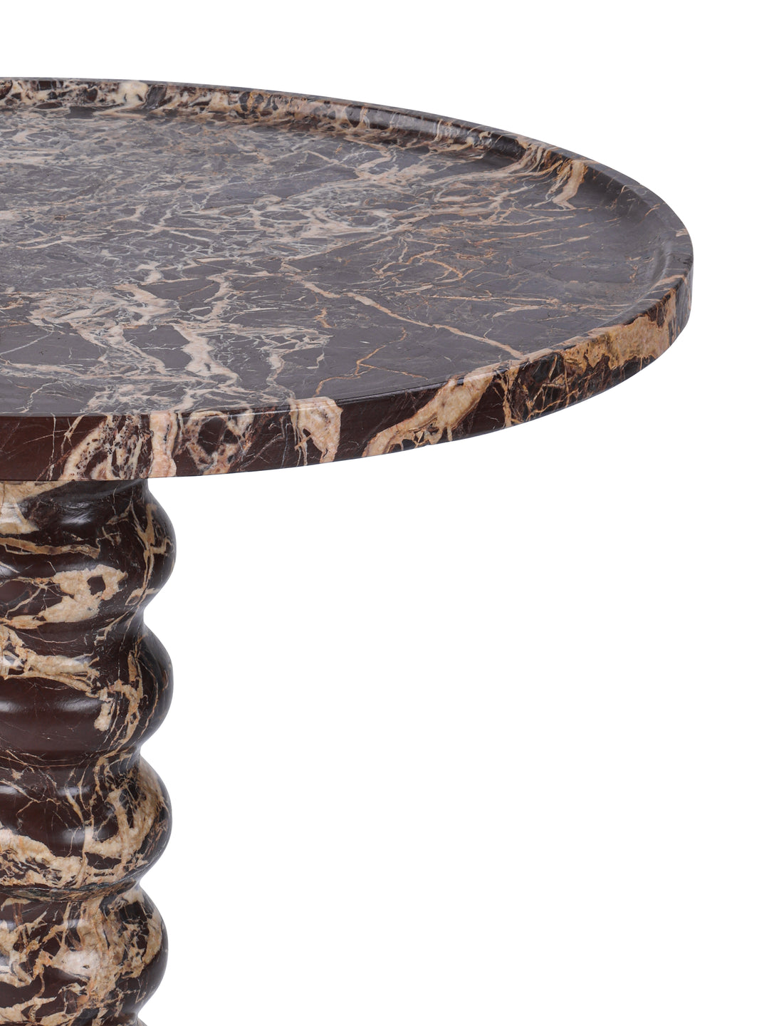 Totem Red Marble Side Table