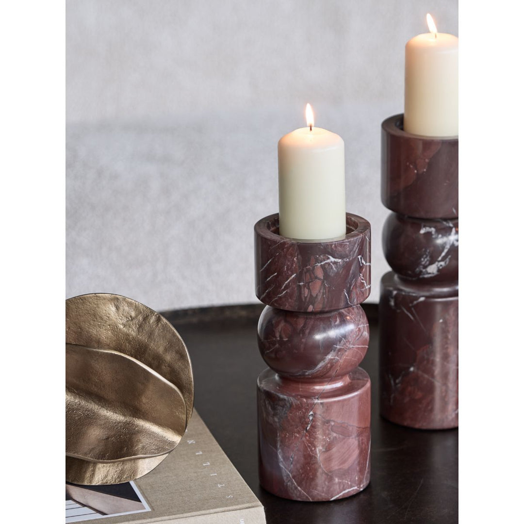 Cassia Red Jasper Large Candle Holder