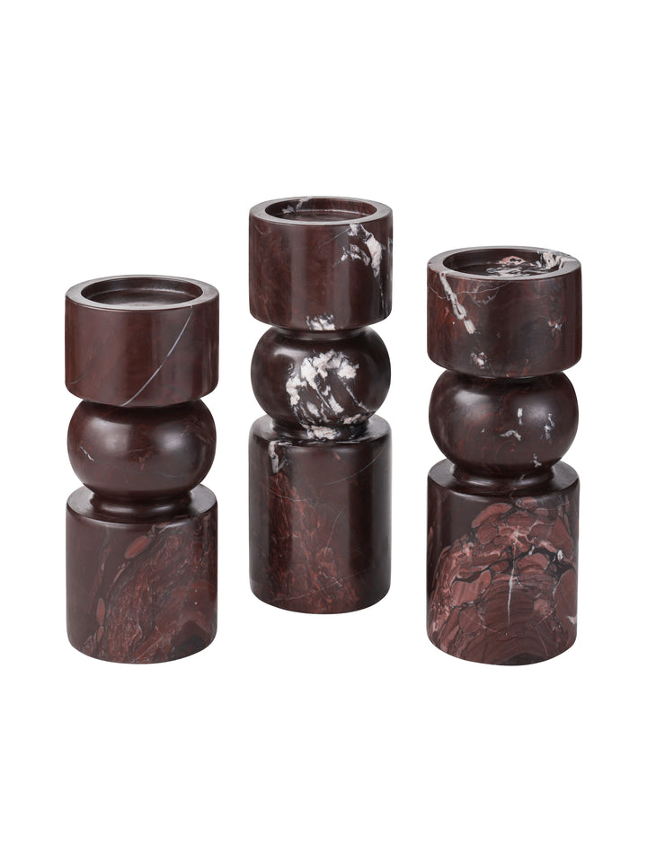 Cassia Red Jasper Medium Candle Holder