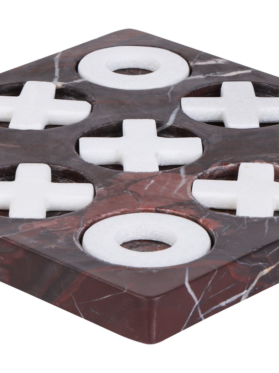Cassia Red Jasper Marble Noughts & Crosses Game