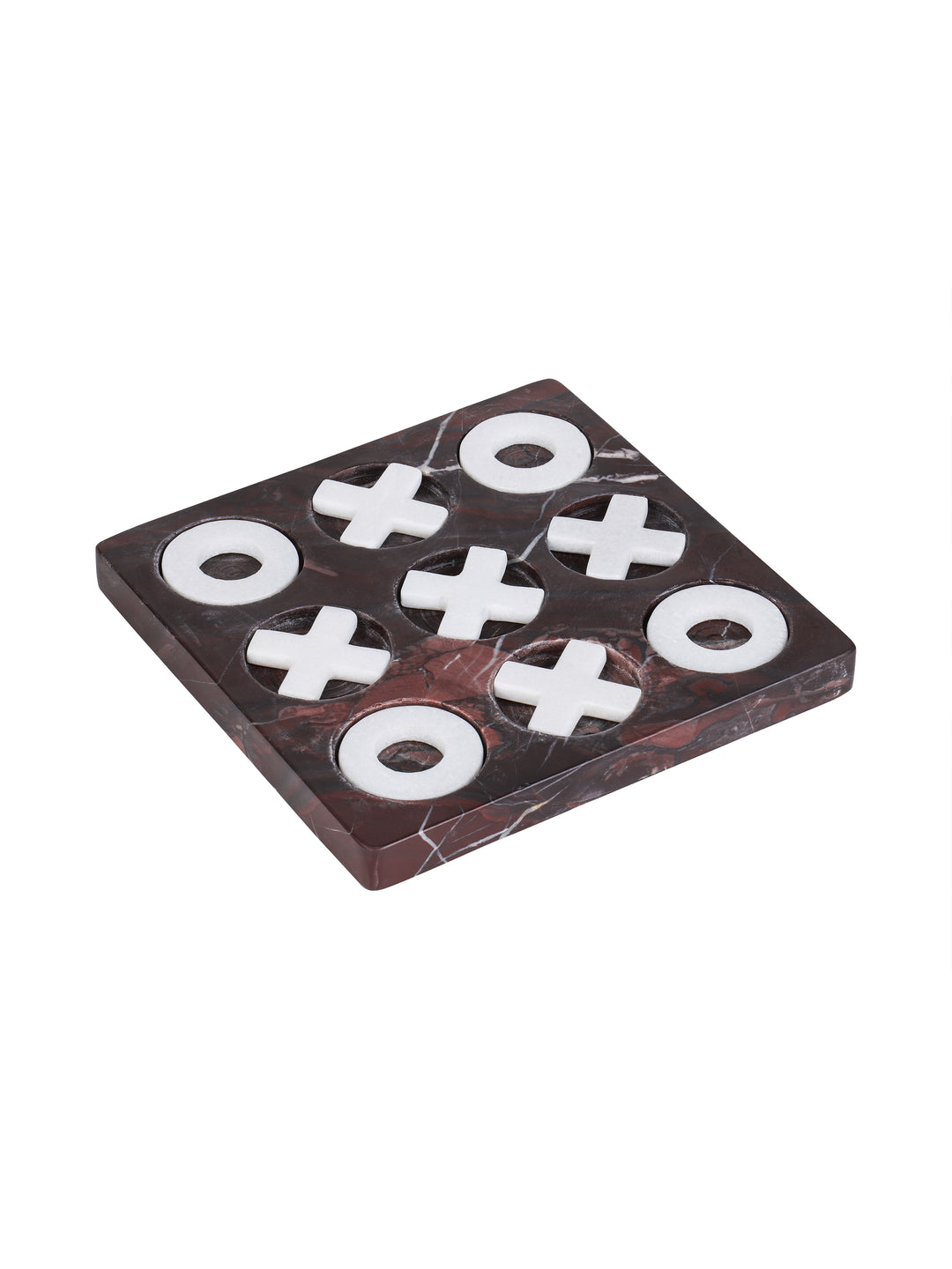 Cassia Red Jasper Marble Noughts & Crosses Game