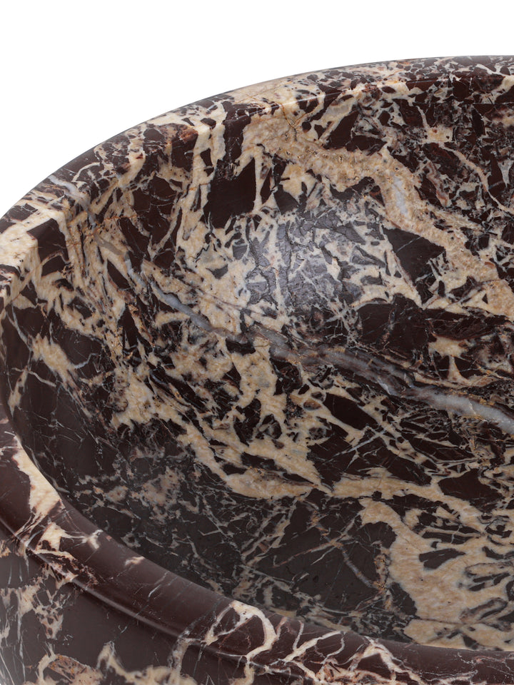 Bellaro Cherry Gold Marble Footed Bowl