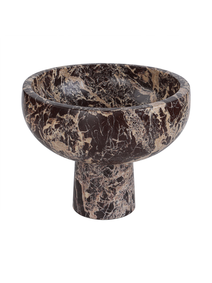 Bellaro Cherry Gold Marble Footed Bowl