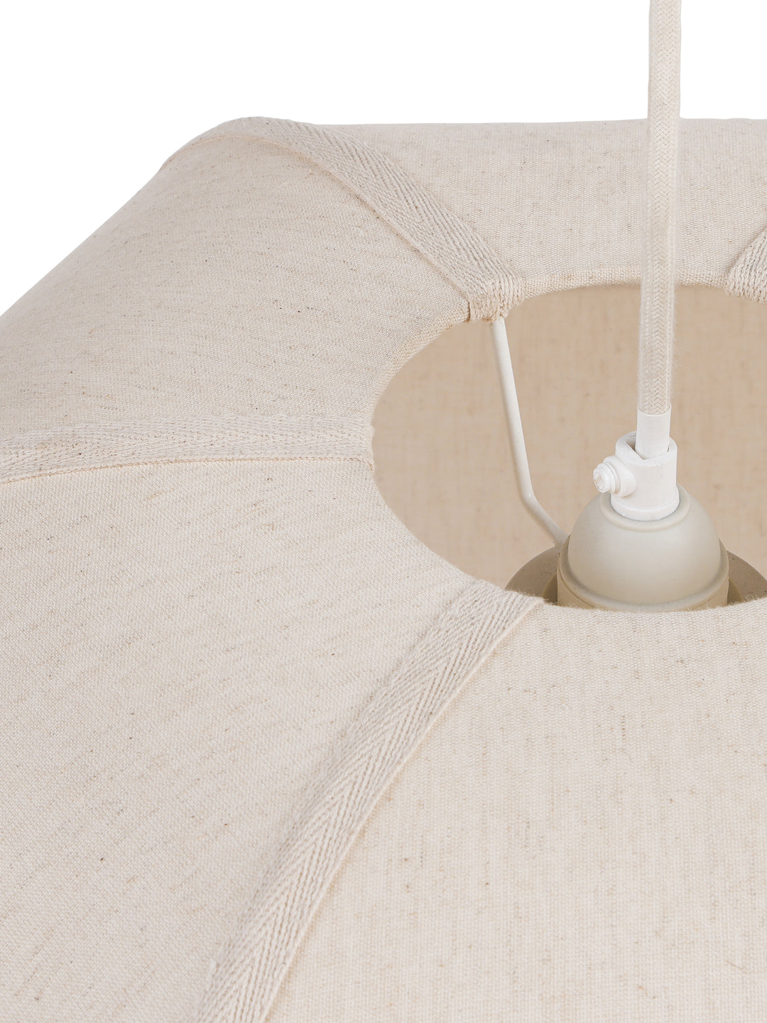 Leina Cotton Oval Pendant Light