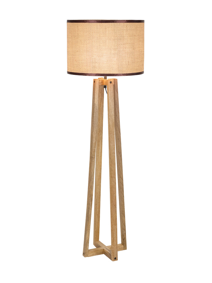 Sobra Rustic Mango Wood Floor Lamp