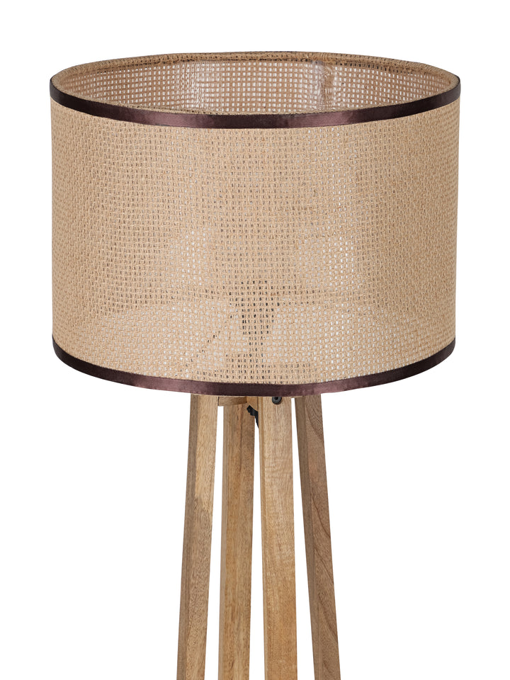 Sobra Rustic Mango Wood Floor Lamp