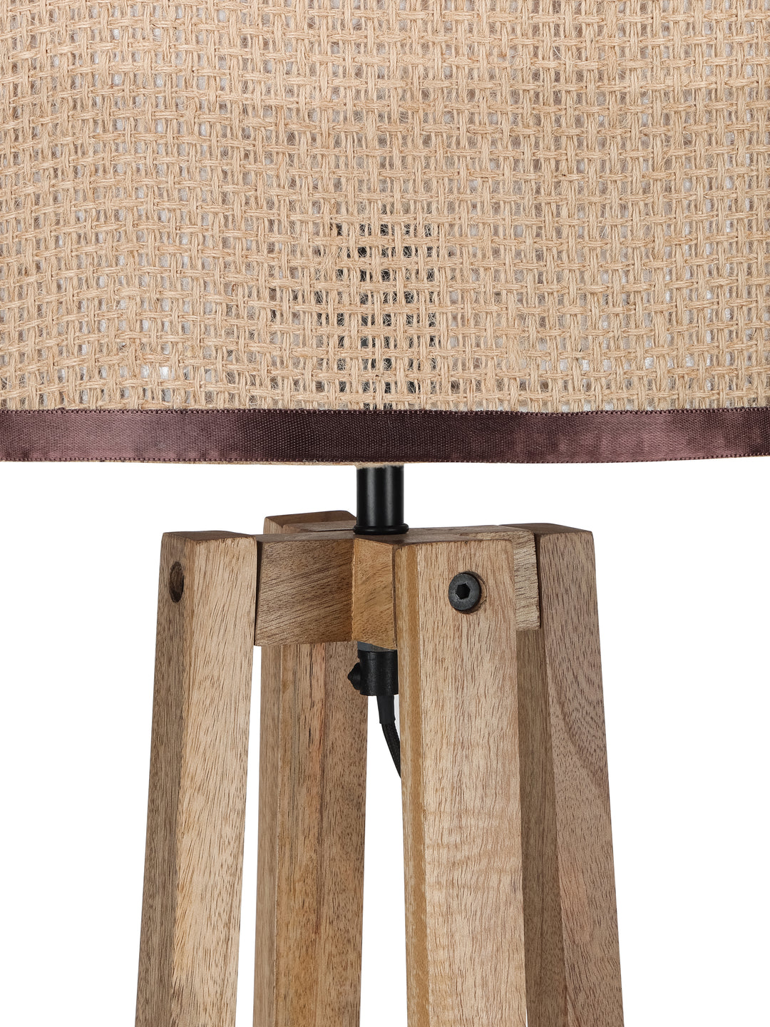 Sobra Rustic Mango Wood Floor Lamp