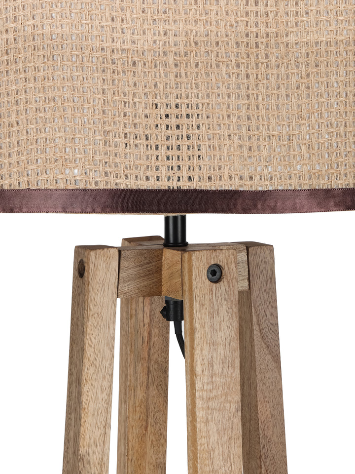 Sobra Rustic Mango Wood Floor Lamp