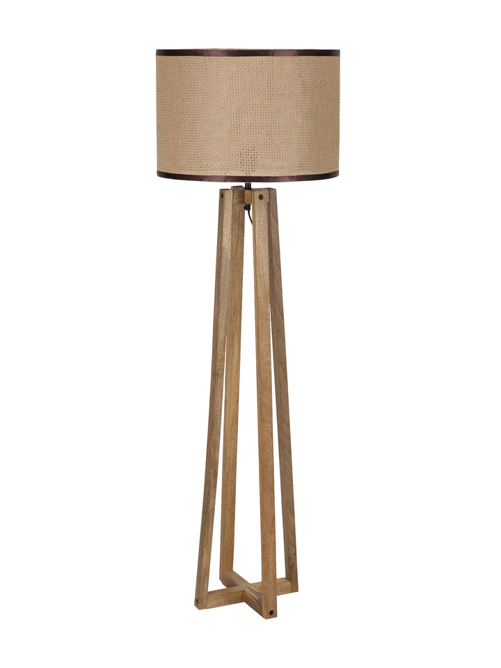 Sobra Rustic Mango Wood Floor Lamp