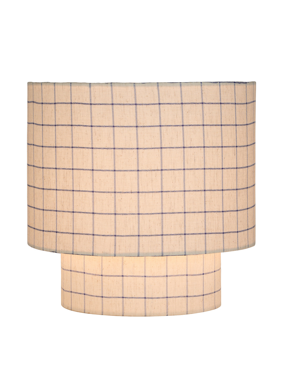 Marlow Blue Check Linen Small Table Lamp