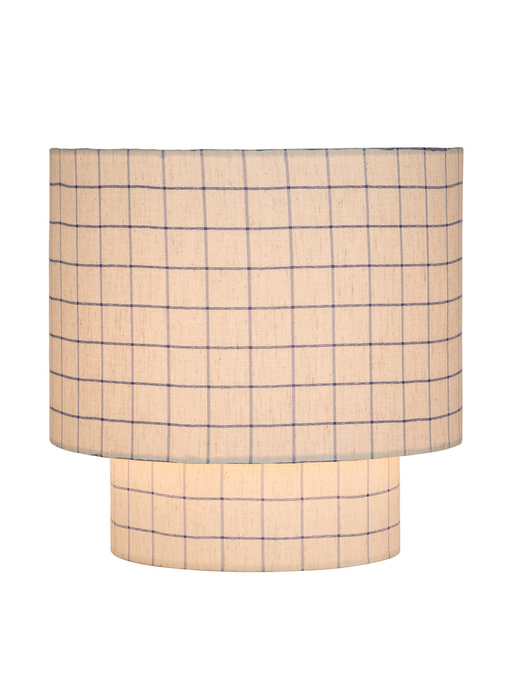 Marlow Blue Check Linen Small Table Lamp