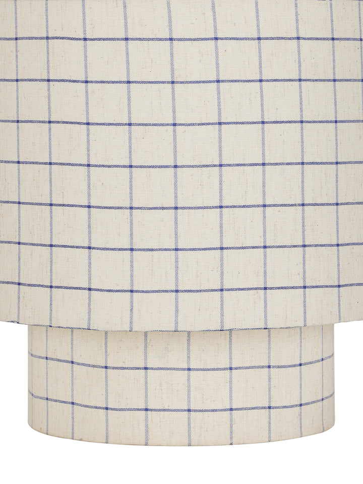 Marlow Blue Check Linen Small Table Lamp