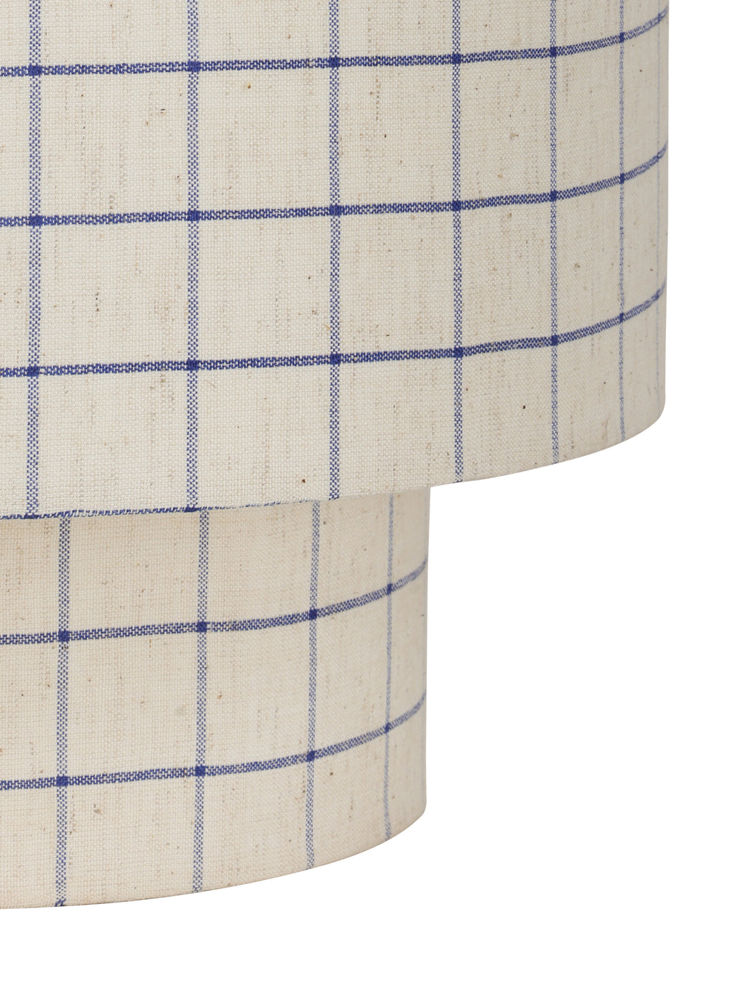 Marlow Blue Check Linen Small Table Lamp