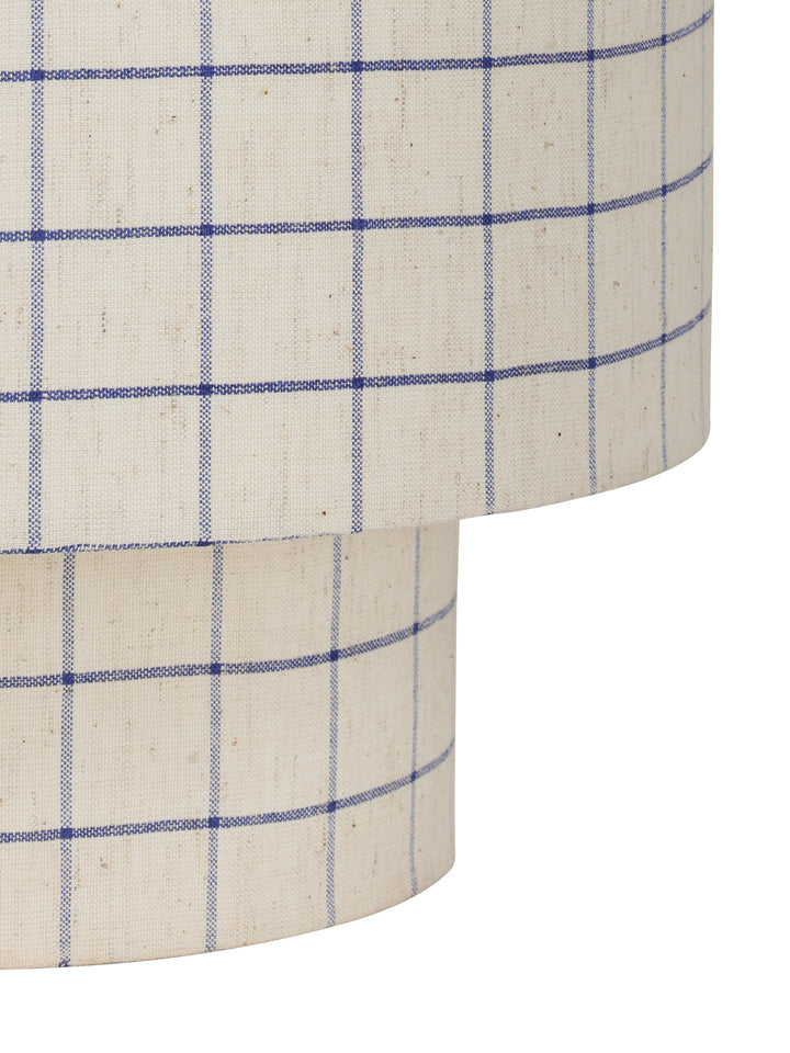 Marlow Blue Check Linen Small Table Lamp