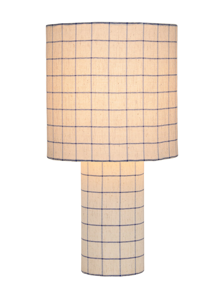 Marlow Blue Check Linen Table Lamp