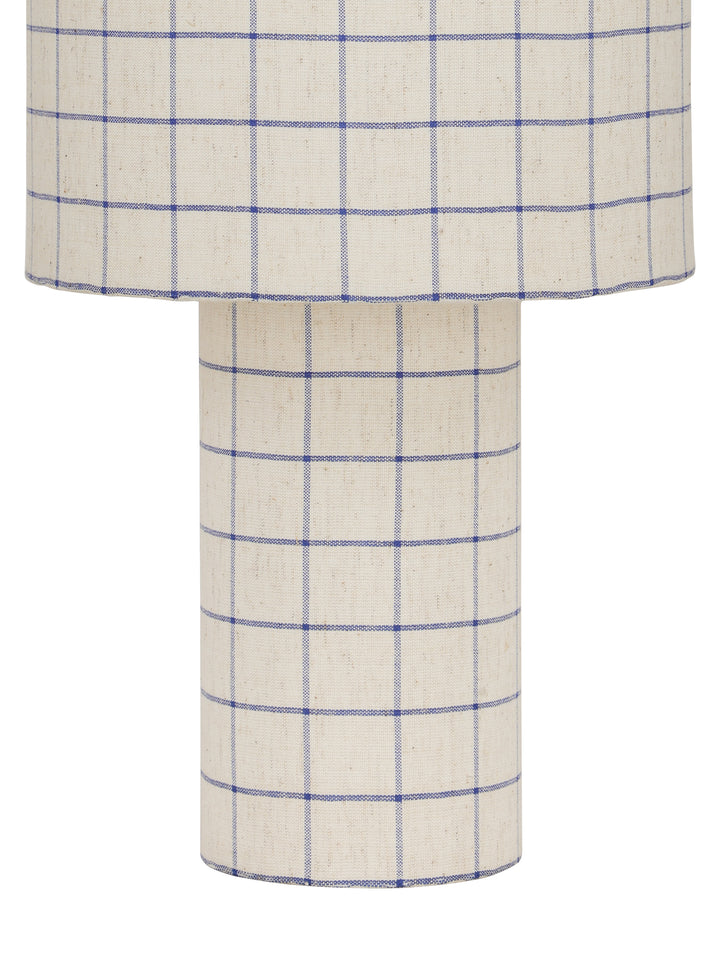 Marlow Blue Check Linen Table Lamp